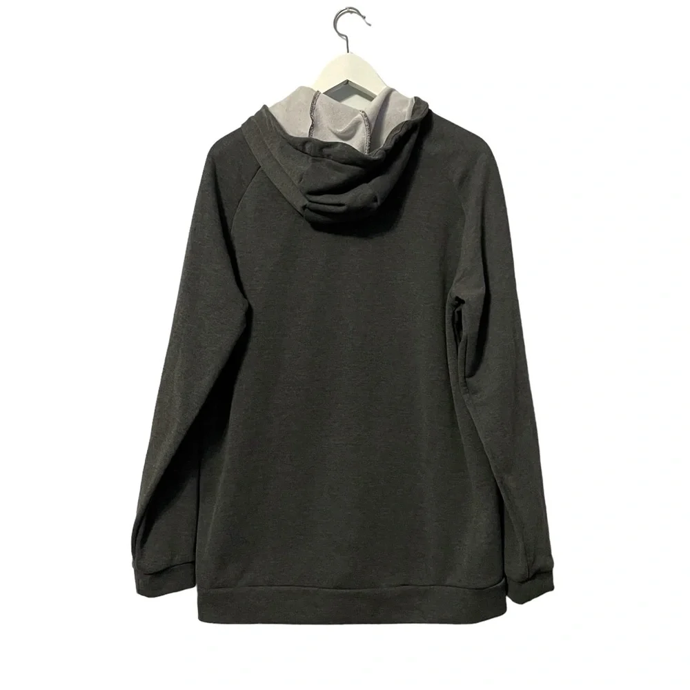 Nike Dri Fit Full Zip Hoodie Gray Men’s Size Large Athletic Drawstring Casual - Picture 2 of 14